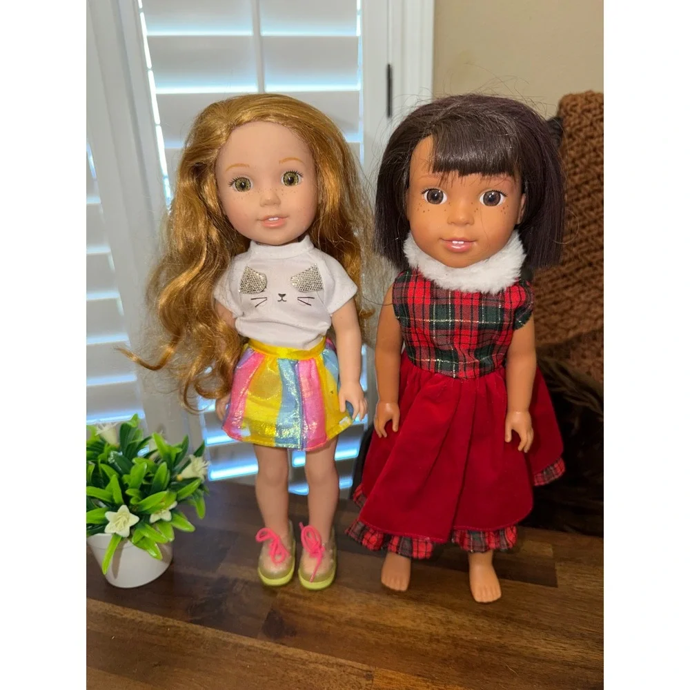 American Girl WellieWishers Willa and Ashlyn Dolls 14.5 Inch Lot of 2